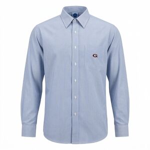 NCAA Light Blue Long-Sleeve Button-Down Shirt with Chest Pocket Logo